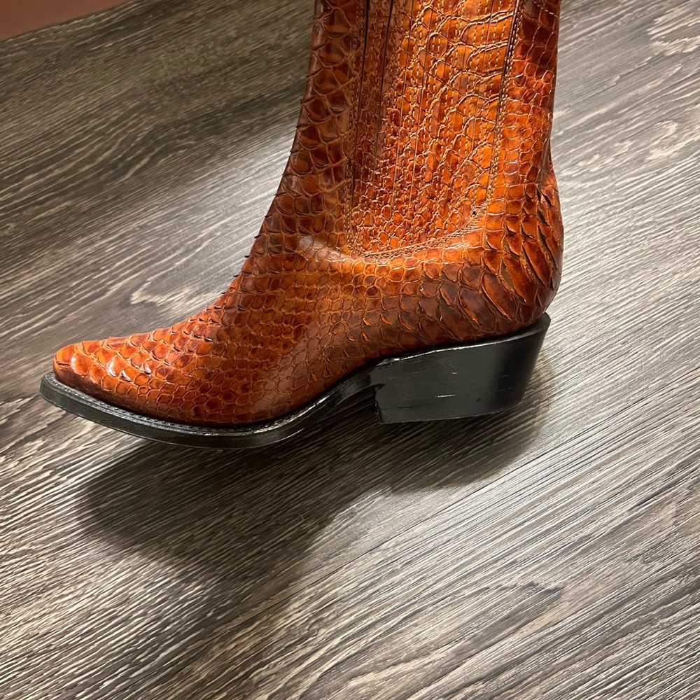 Armenta Orange Snakeskin Pattern Accessory - image 3